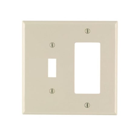 Cooper Lighting 2-Gang -Toggle 1-Decora & GFCI Combination Wallplate Light Almond 3235249
